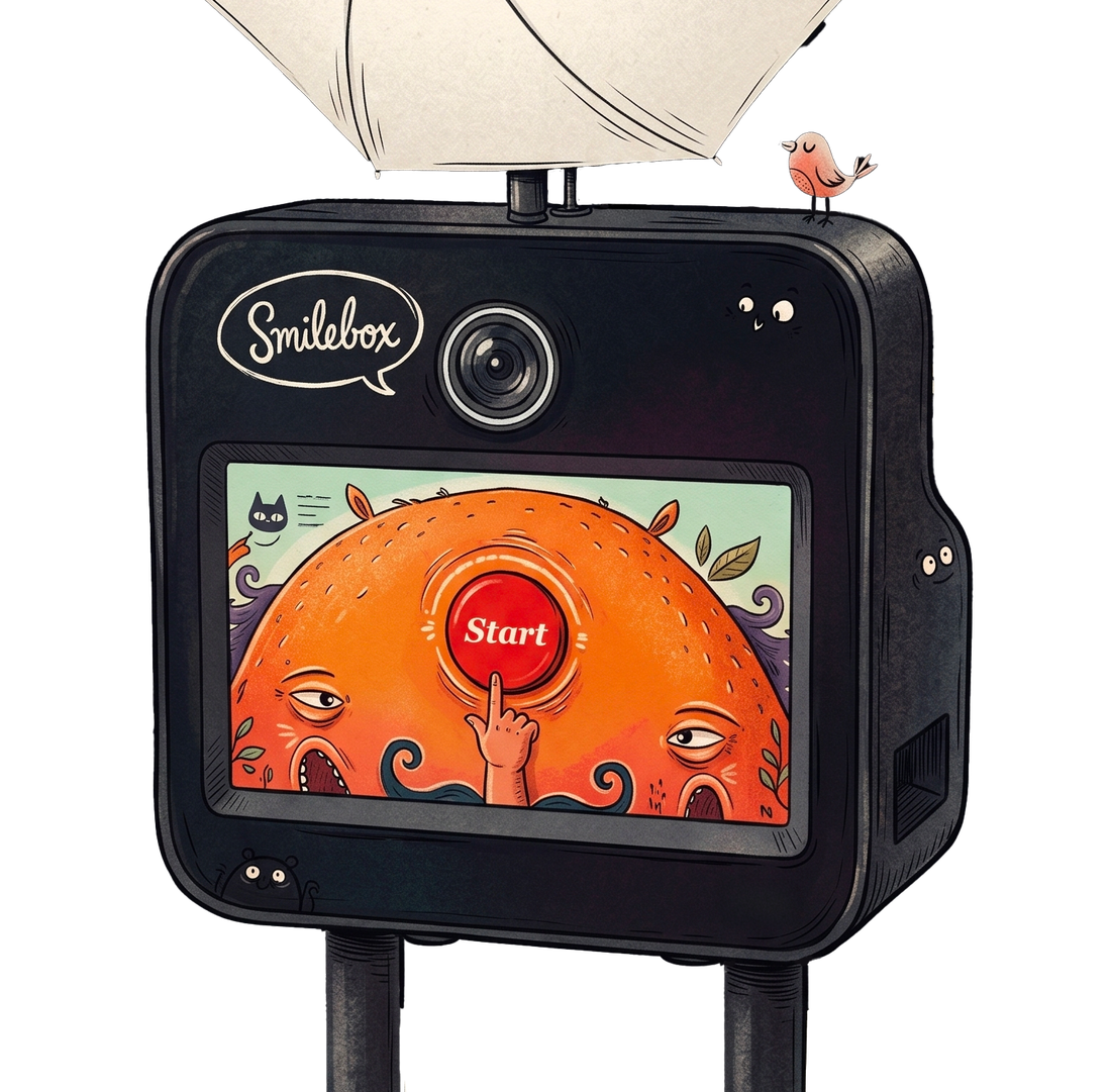 Smilebox — ilustrace ve stylu Tomski & Polanski